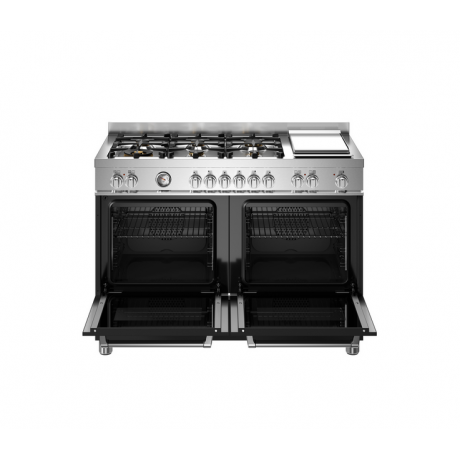 BERTAZZONI MAS126G2ENET Κουζίνα Ηλεκτική με Εστίες Αερίου και grill Teppanyaki 120cm Μαύρο